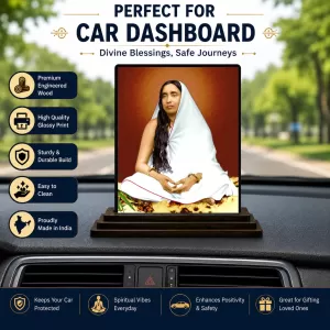 Car Dashboard Maa Sarada Wooden Photo Stand 3x4 Inches, Compact & Stylish Spiritual Display For Car, Home & Office (Pack Of 1) (F48743) Car Dashboard Maa Sarada Wooden Photo Stand 3x4 Inches, Compact & Stylish Spiritual Display For Car, Home & Office (Pack Of 1) (F48743)