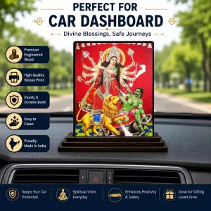 Car Dashboard Goddess Kali Wooden Photo Stand 3x4 Inches, Compact & Stylish Spiritual Display For Car, Home & Office (Pack Of 1) (F48749) Car Dashboard Goddess Kali Wooden Photo Stand 3x4 Inches, Compact & Stylish Spiritual Display For Car, Home & Office (Pack Of 1) (F48749)