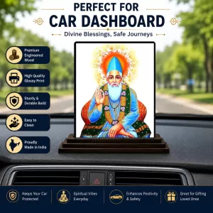 Car Dashboard Guru Nanak Wooden Photo Stand 3x4 Inches, Compact & Stylish Spiritual Display For Car, Home & Office (Pack Of 1) (F48750) Car Dashboard Guru Nanak Wooden Photo Stand 3x4 Inches, Compact & Stylish Spiritual Display For Car, Home & Office (Pack Of 1) (F48750)