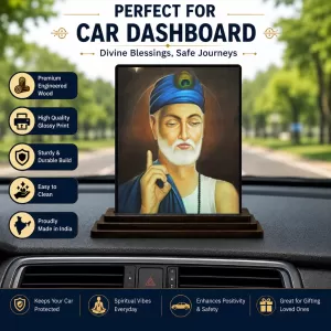 Car Dashboard Sai Baba Wooden Photo Stand 3x4 Inches, Compact & Stylish Spiritual Display For Car, Home & Office (Pack Of 1) (F48752) Car Dashboard Sai Baba Wooden Photo Stand 3x4 Inches, Compact & Stylish Spiritual Display For Car, Home & Office (Pack Of 1) (F48752)