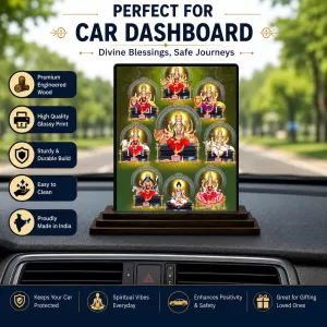 Car Dashboard NavGoddess Durga Wooden Photo Stand 3x4 Inches, Compact & Stylish Spiritual Display For Car, Home & Office (Pack Of 1) (F48755) Car Dashboard NavGoddess Durga Wooden Photo Stand 3x4 Inches, Compact & Stylish Spiritual Display For Car, Home & Office (Pack Of 1) (F48755)