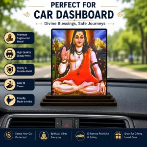Car Dashboard Lord Shiva Wooden Photo Stand 3x4 Inches, Compact & Stylish Spiritual Display For Car, Home & Office (Pack Of 1) (F48760) Car Dashboard Lord Shiva Wooden Photo Stand 3x4 Inches, Compact & Stylish Spiritual Display For Car, Home & Office (Pack Of 1) (F48760)