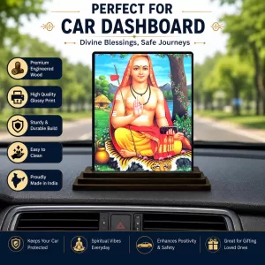 Car Dashboard Adi Shankaracharya Wooden Photo Stand 3x4 Inches, Compact & Stylish Spiritual Display For Car, Home & Office (Pack Of 1) (F48762) Car Dashboard Adi Shankaracharya Wooden Photo Stand 3x4 Inches, Compact & Stylish Spiritual Display For Car, Home & Office (Pack Of 1) (F48762)