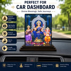 Car Dashboard Lord Ganesha Wooden Photo Stand 3x4 Inches, Compact & Stylish Spiritual Display For Car, Home & Office (Pack Of 1) (F48770) Car Dashboard Lord Ganesha Wooden Photo Stand 3x4 Inches, Compact & Stylish Spiritual Display For Car, Home & Office (Pack Of 1) (F48770)