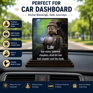 Car Dashboard Gautama Buddha Wooden Photo Stand 3x4 Inches, Compact & Stylish Spiritual Display For Car, Home & Office (Pack Of 1) (F48830) Car Dashboard Gautama Buddha Wooden Photo Stand 3x4 Inches, Compact & Stylish Spiritual Display For Car, Home & Office (Pack Of 1) (F48830)