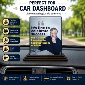 Car Dashboard Bill Gates Wooden Photo Stand 3x4 Inches, Compact & Stylish Spiritual Display For Car, Home & Office (Pack Of 1) (F48868) Car Dashboard Bill Gates Wooden Photo Stand 3x4 Inches, Compact & Stylish Spiritual Display For Car, Home & Office (Pack Of 1) (F48868)