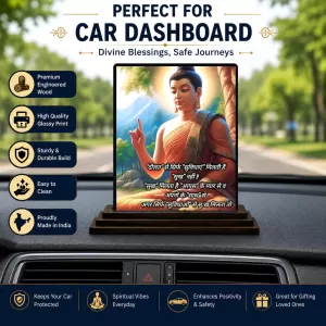 Car Dashboard Gautama Buddha Wooden Photo Stand 3x4 Inches, Compact & Stylish Spiritual Display For Car, Home & Office (Pack Of 1) (F48878) Car Dashboard Gautama Buddha Wooden Photo Stand 3x4 Inches, Compact & Stylish Spiritual Display For Car, Home & Office (Pack Of 1) (F48878)