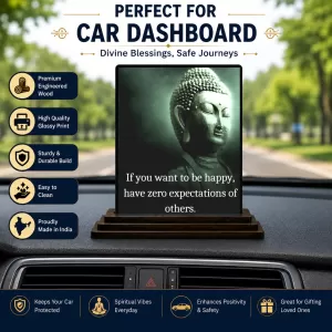 Car Dashboard Gautama Buddha Wooden Photo Stand 3x4 Inches, Compact & Stylish Spiritual Display For Car, Home & Office (Pack Of 1) (F48902) Car Dashboard Gautama Buddha Wooden Photo Stand 3x4 Inches, Compact & Stylish Spiritual Display For Car, Home & Office (Pack Of 1) (F48902)
