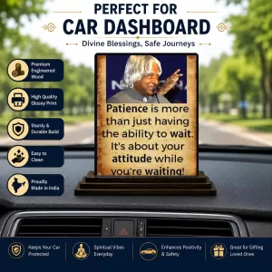 Car Dashboard Abdul Kalam Wooden Photo Stand 3x4 Inches, Compact & Stylish Spiritual Display For Car, Home & Office (Pack Of 1) (F48939) Car Dashboard Abdul Kalam Wooden Photo Stand 3x4 Inches, Compact & Stylish Spiritual Display For Car, Home & Office (Pack Of 1) (F48939)