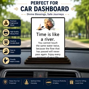 Car Dashboard Abdul Kalam Wooden Photo Stand 3x4 Inches, Compact & Stylish Spiritual Display For Car, Home & Office (Pack Of 1) (F48958) Car Dashboard Abdul Kalam Wooden Photo Stand 3x4 Inches, Compact & Stylish Spiritual Display For Car, Home & Office (Pack Of 1) (F48958)