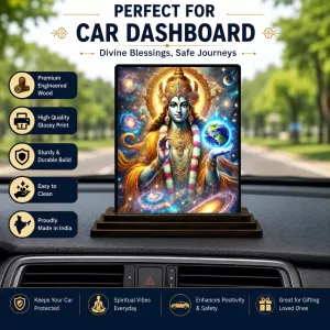 Car Dashboard Krishna Wooden Photo Stand 3x4 Inches, Compact & Stylish Spiritual Display For Car, Home & Office (Pack Of 1) (F48980) Car Dashboard Krishna Wooden Photo Stand 3x4 Inches, Compact & Stylish Spiritual Display For Car, Home & Office (Pack Of 1) (F48980)