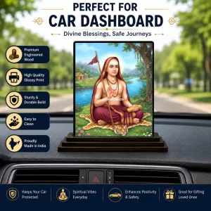 Car Dashboard Adi Shankara Wooden Photo Stand 3x4 Inches, Compact & Stylish Spiritual Display For Car, Home & Office (Pack Of 1) (F48985) Car Dashboard Adi Shankara Wooden Photo Stand 3x4 Inches, Compact & Stylish Spiritual Display For Car, Home & Office (Pack Of 1) (F48985)