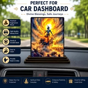 Car Dashboard Krishna Wooden Photo Stand 3x4 Inches, Compact & Stylish Spiritual Display For Car, Home & Office (Pack Of 1) (F48988) Car Dashboard Krishna Wooden Photo Stand 3x4 Inches, Compact & Stylish Spiritual Display For Car, Home & Office (Pack Of 1) (F48988)