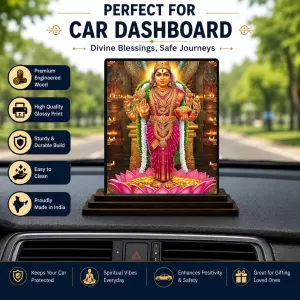 Car Dashboard Lakshmi Wooden Photo Stand 3x4 Inches, Compact & Stylish Spiritual Display For Car, Home & Office (Pack Of 1) (F48993) Car Dashboard Lakshmi Wooden Photo Stand 3x4 Inches, Compact & Stylish Spiritual Display For Car, Home & Office (Pack Of 1) (F48993)