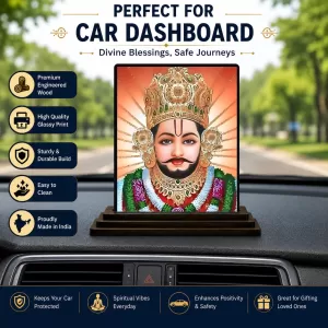 Car Dashboard Khatu Shyam Wooden Photo Stand 3x4 Inches, Compact & Stylish Spiritual Display For Car, Home & Office (Pack Of 1) (F48995) Car Dashboard Khatu Shyam Wooden Photo Stand 3x4 Inches, Compact & Stylish Spiritual Display For Car, Home & Office (Pack Of 1) (F48995)