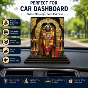 Car Dashboard Shiva Wooden Photo Stand 3x4 Inches, Compact & Stylish Spiritual Display For Car, Home & Office (Pack Of 1) (F49008) Car Dashboard Shiva Wooden Photo Stand 3x4 Inches, Compact & Stylish Spiritual Display For Car, Home & Office (Pack Of 1) (F49008)