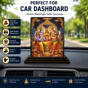 Car Dashboard Lord Ganesha And Shree Krishna Wooden Photo Stand 3x4 Inches, Compact & Stylish Spiritual Display For Car, Home & Office (Pack Of 1) (F49014) Car Dashboard Lord Ganesha And Shree Krishna Wooden Photo Stand 3x4 Inches, Compact & Stylish Spiritual Display For Car, Home & Office (Pack Of 1) (F49014)