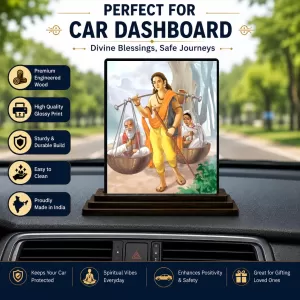 Car Dashboard Bhima Wooden Photo Stand 3x4 Inches, Compact & Stylish Spiritual Display For Car, Home & Office (Pack Of 1) (F49024) Car Dashboard Bhima Wooden Photo Stand 3x4 Inches, Compact & Stylish Spiritual Display For Car, Home & Office (Pack Of 1) (F49024)