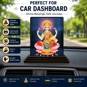Car Dashboard Lakshmi Wooden Photo Stand 3x4 Inches, Compact & Stylish Spiritual Display For Car, Home & Office (Pack Of 1) (F49025) Car Dashboard Lakshmi Wooden Photo Stand 3x4 Inches, Compact & Stylish Spiritual Display For Car, Home & Office (Pack Of 1) (F49025)