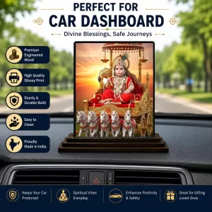 Car Dashboard Lord Shree Krishna Wooden Photo Stand 3x4 Inches, Compact & Stylish Spiritual Display For Car, Home & Office (Pack Of 1) (F49026) Car Dashboard Lord Shree Krishna Wooden Photo Stand 3x4 Inches, Compact & Stylish Spiritual Display For Car, Home & Office (Pack Of 1) (F49026)