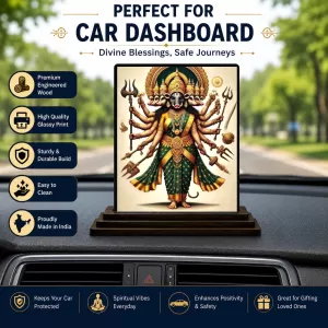 Car Dashboard Maha Varahi Anman Wooden Photo Stand 3x4 Inches, Compact & Stylish Spiritual Display For Car, Home & Office (Pack Of 1) (F49039) Car Dashboard Maha Varahi Anman Wooden Photo Stand 3x4 Inches, Compact & Stylish Spiritual Display For Car, Home & Office (Pack Of 1) (F49039)