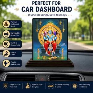 Car Dashboard Lord Vishnu Wooden Photo Stand 3x4 Inches, Compact & Stylish Spiritual Display For Car, Home & Office (Pack Of 1) (F49048) Car Dashboard Lord Vishnu Wooden Photo Stand 3x4 Inches, Compact & Stylish Spiritual Display For Car, Home & Office (Pack Of 1) (F49048)