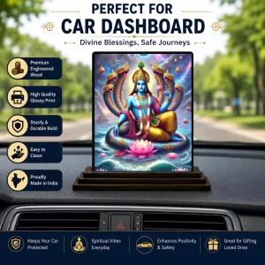 Car Dashboard Lord Ganesha Wooden Photo Stand 3x4 Inches, Compact & Stylish Spiritual Display For Car, Home & Office (Pack Of 1) (F49071) Car Dashboard Lord Ganesha Wooden Photo Stand 3x4 Inches, Compact & Stylish Spiritual Display For Car, Home & Office (Pack Of 1) (F49071)