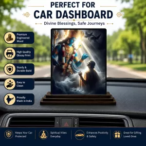 Car Dashboard Shiva Wooden Photo Stand 3x4 Inches, Compact & Stylish Spiritual Display For Car, Home & Office (Pack Of 1) (F49081) Car Dashboard Shiva Wooden Photo Stand 3x4 Inches, Compact & Stylish Spiritual Display For Car, Home & Office (Pack Of 1) (F49081)