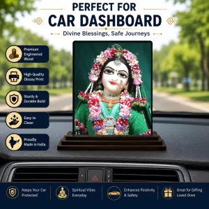 Car Dashboard Shree Krishna Wooden Photo Stand 3x4 Inches, Compact & Stylish Spiritual Display For Car, Home & Office (Pack Of 1) (F49084) Car Dashboard Shree Krishna Wooden Photo Stand 3x4 Inches, Compact & Stylish Spiritual Display For Car, Home & Office (Pack Of 1) (F49084)