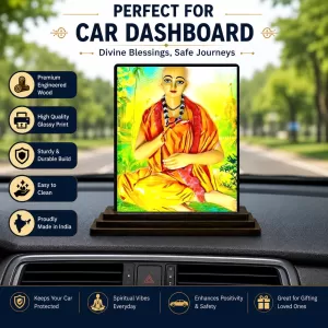 Car Dashboard Lord Shree Chaitannyadeb Wooden Photo Stand 3x4 Inches, Compact & Stylish Spiritual Display For Car, Home & Office (Pack Of 1) (F49087) Car Dashboard Lord Shree Chaitannyadeb Wooden Photo Stand 3x4 Inches, Compact & Stylish Spiritual Display For Car, Home & Office (Pack Of 1) (F49087)