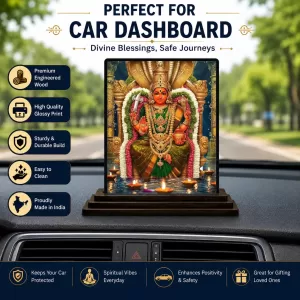Car Dashboard Maa Kali Wooden Photo Stand 3x4 Inches, Compact & Stylish Spiritual Display For Car, Home & Office (Pack Of 1) (F49092) Car Dashboard Maa Kali Wooden Photo Stand 3x4 Inches, Compact & Stylish Spiritual Display For Car, Home & Office (Pack Of 1) (F49092)