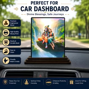 Car Dashboard Shree Krishna Wooden Photo Stand 3x4 Inches, Compact & Stylish Spiritual Display For Car, Home & Office (Pack Of 1) (F49094) Car Dashboard Shree Krishna Wooden Photo Stand 3x4 Inches, Compact & Stylish Spiritual Display For Car, Home & Office (Pack Of 1) (F49094)