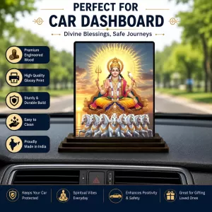 Car Dashboard Lord Surya Wooden Photo Stand 3x4 Inches, Compact & Stylish Spiritual Display For Car, Home & Office (Pack Of 1) (F49097) Car Dashboard Lord Surya Wooden Photo Stand 3x4 Inches, Compact & Stylish Spiritual Display For Car, Home & Office (Pack Of 1) (F49097)