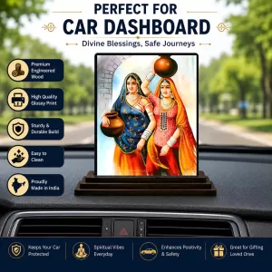 Car Dashboard Painting Wooden Photo Stand 3x4 Inches, Compact & Stylish Spiritual Display For Car, Home & Office (Pack Of 1) (F49101) Car Dashboard Painting Wooden Photo Stand 3x4 Inches, Compact & Stylish Spiritual Display For Car, Home & Office (Pack Of 1) (F49101)