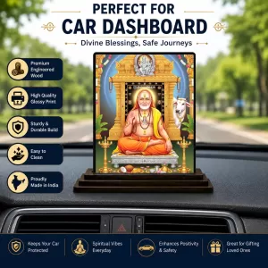 Car Dashboard Sai Baba Of Shirdi Wooden Photo Stand 3x4 Inches, Compact & Stylish Spiritual Display For Car, Home & Office (Pack Of 1) (F49103) Car Dashboard Sai Baba Of Shirdi Wooden Photo Stand 3x4 Inches, Compact & Stylish Spiritual Display For Car, Home & Office (Pack Of 1) (F49103)