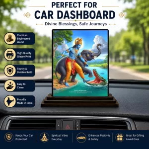 Car Dashboard Shree Krishna Wooden Photo Stand 3x4 Inches, Compact & Stylish Spiritual Display For Car, Home & Office (Pack Of 1) (F49108) Car Dashboard Shree Krishna Wooden Photo Stand 3x4 Inches, Compact & Stylish Spiritual Display For Car, Home & Office (Pack Of 1) (F49108)