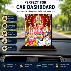 Car Dashboard Lord Ganesha Wooden Photo Stand 3x4 Inches, Compact & Stylish Spiritual Display For Car, Home & Office (Pack Of 1) (F49130) Car Dashboard Lord Ganesha Wooden Photo Stand 3x4 Inches, Compact & Stylish Spiritual Display For Car, Home & Office (Pack Of 1) (F49130)