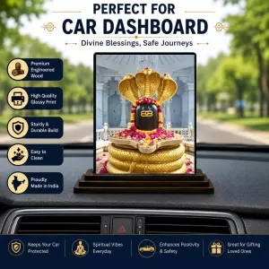 Car Dashboard Lord Shiva Wooden Photo Stand 3x4 Inches, Compact & Stylish Spiritual Display For Car, Home & Office (Pack Of 1) (F49135) Car Dashboard Lord Shiva Wooden Photo Stand 3x4 Inches, Compact & Stylish Spiritual Display For Car, Home & Office (Pack Of 1) (F49135)