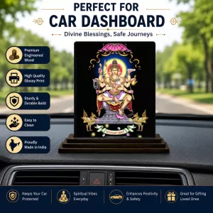 Car Dashboard Lord Lord Brahma Wooden Photo Stand 3x4 Inches, Compact & Stylish Spiritual Display For Car, Home & Office (Pack Of 1) (F49147) Car Dashboard Lord Lord Brahma Wooden Photo Stand 3x4 Inches, Compact & Stylish Spiritual Display For Car, Home & Office (Pack Of 1) (F49147)