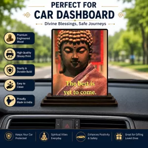 Car Dashboard Gautama Buddha Wooden Photo Stand 3x4 Inches, Compact & Stylish Spiritual Display For Car, Home & Office (Pack Of 1) (F49175) Car Dashboard Gautama Buddha Wooden Photo Stand 3x4 Inches, Compact & Stylish Spiritual Display For Car, Home & Office (Pack Of 1) (F49175)