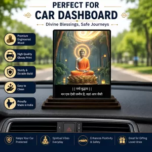 Car Dashboard Gautama Buddha Wooden Photo Stand 3x4 Inches, Compact & Stylish Spiritual Display For Car, Home & Office (Pack Of 1) (F49187) Car Dashboard Gautama Buddha Wooden Photo Stand 3x4 Inches, Compact & Stylish Spiritual Display For Car, Home & Office (Pack Of 1) (F49187)