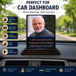 Car Dashboard Narendra Modi Wooden Photo Stand 3x4 Inches, Compact & Stylish Spiritual Display For Car, Home & Office (Pack Of 1) (F49235) Car Dashboard Narendra Modi Wooden Photo Stand 3x4 Inches, Compact & Stylish Spiritual Display For Car, Home & Office (Pack Of 1) (F49235)