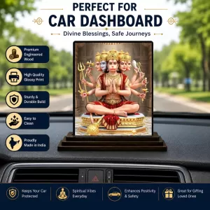Car Dashboard Lord Brahma Wooden Photo Stand 3x4 Inches, Compact & Stylish Spiritual Display For Car, Home & Office (Pack Of 1) (F49279) Car Dashboard Lord Brahma Wooden Photo Stand 3x4 Inches, Compact & Stylish Spiritual Display For Car, Home & Office (Pack Of 1) (F49279)