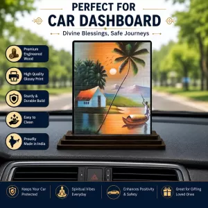 Car Dashboard Nature Wooden Photo Stand 3x4 Inches, Compact & Stylish Spiritual Display For Car, Home & Office (Pack Of 1) (F49306) Car Dashboard Nature Wooden Photo Stand 3x4 Inches, Compact & Stylish Spiritual Display For Car, Home & Office (Pack Of 1) (F49306)