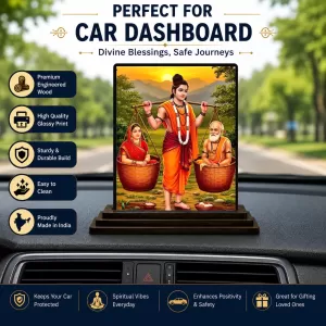 Car Dashboard Bal Shree Krishna Wooden Photo Stand 3x4 Inches, Compact & Stylish Spiritual Display For Car, Home & Office (Pack Of 1) (F49310) Car Dashboard Bal Shree Krishna Wooden Photo Stand 3x4 Inches, Compact & Stylish Spiritual Display For Car, Home & Office (Pack Of 1) (F49310)
