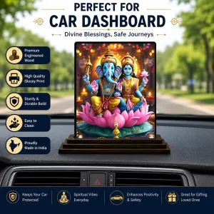 Car Dashboard Lord Ganesha And Lord Ganesha Wooden Photo Stand 3x4 Inches, Compact & Stylish Spiritual Display For Car, Home & Office (Pack Of 1) (F49316) Car Dashboard Lord Ganesha And Lord Ganesha Wooden Photo Stand 3x4 Inches, Compact & Stylish Spiritual Display For Car, Home & Office (Pack Of 1) (F49316)