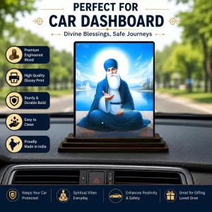 Car Dashboard Guru Nanak Wooden Photo Stand 3x4 Inches, Compact & Stylish Spiritual Display For Car, Home & Office (Pack Of 1) (F49328) Car Dashboard Guru Nanak Wooden Photo Stand 3x4 Inches, Compact & Stylish Spiritual Display For Car, Home & Office (Pack Of 1) (F49328)