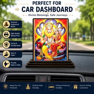 Car Dashboard Narasimha Wooden Photo Stand 3x4 Inches, Compact & Stylish Spiritual Display For Car, Home & Office (Pack Of 1) (F49329) Car Dashboard Narasimha Wooden Photo Stand 3x4 Inches, Compact & Stylish Spiritual Display For Car, Home & Office (Pack Of 1) (F49329)