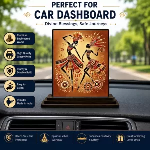 Car Dashboard African Art Wooden Photo Stand 3x4 Inches, Compact & Stylish Spiritual Display For Car, Home & Office (Pack Of 1) (F49338) Car Dashboard African Art Wooden Photo Stand 3x4 Inches, Compact & Stylish Spiritual Display For Car, Home & Office (Pack Of 1) (F49338)
