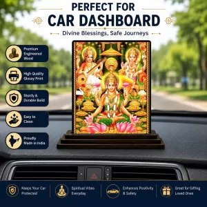 Car Dashboard Lord Ganesha Wooden Photo Stand 3x4 Inches, Compact & Stylish Spiritual Display For Car, Home & Office (Pack Of 1) (F49339) Car Dashboard Lord Ganesha Wooden Photo Stand 3x4 Inches, Compact & Stylish Spiritual Display For Car, Home & Office (Pack Of 1) (F49339)